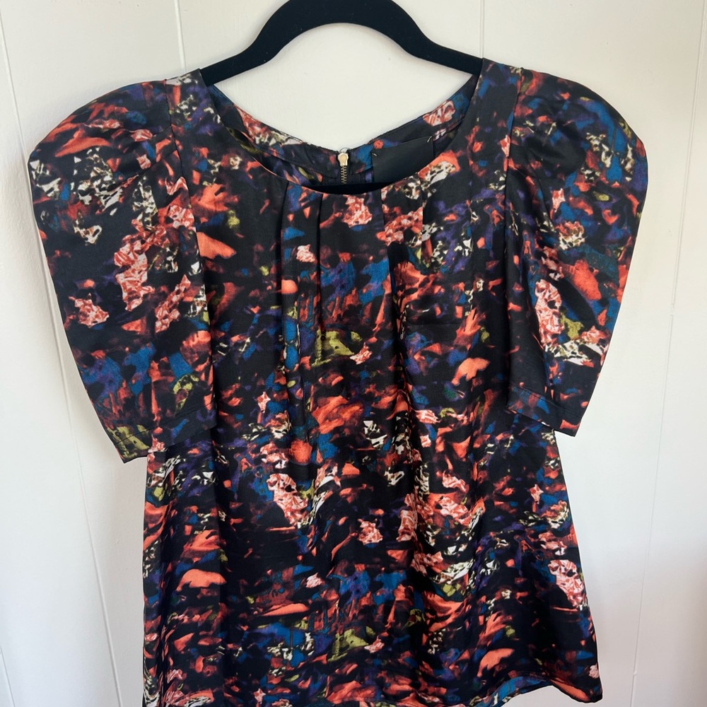 Women’s Multicolor Printed Short Sleeve Top